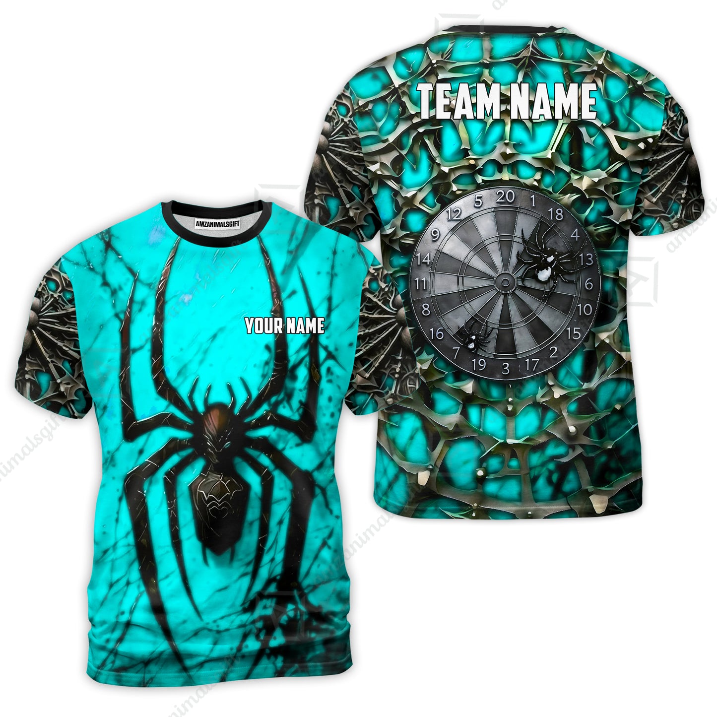 Custom Darts Jersey Polo Shirt, Gothic Widow Spiderweb, Custom Dart Jersey Team Shirt For Players With Name & Team Name