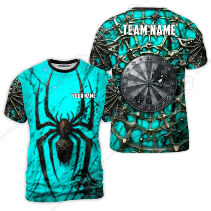 Custom Darts Jersey Polo Shirt, Gothic Widow Spiderweb, Custom Dart Jersey Team Shirt For Players With Name & Team Name