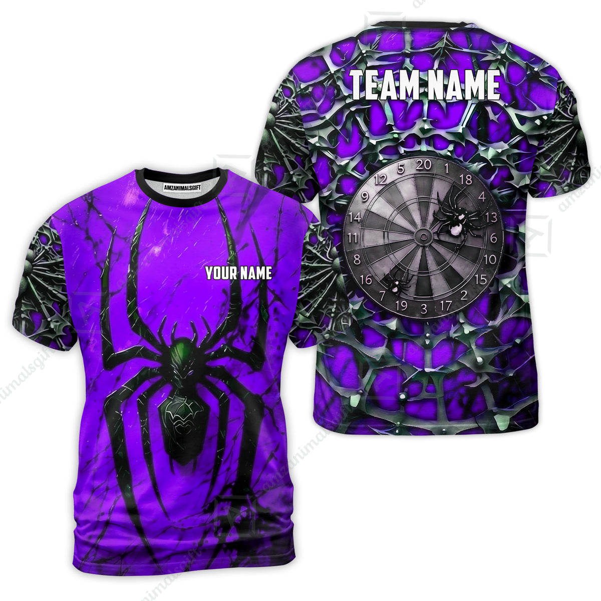 Custom Darts Jersey Polo Shirt, Gothic Widow Spiderweb, Custom Dart Jersey Team Shirt For Players With Name & Team Name