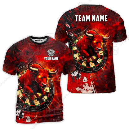 Custom Darts Team Jersey, Personalized Raging Bull Jersey Shirt For Players With Name & Team Name