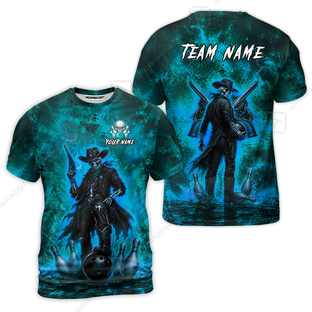 T-Shirt||Cyan