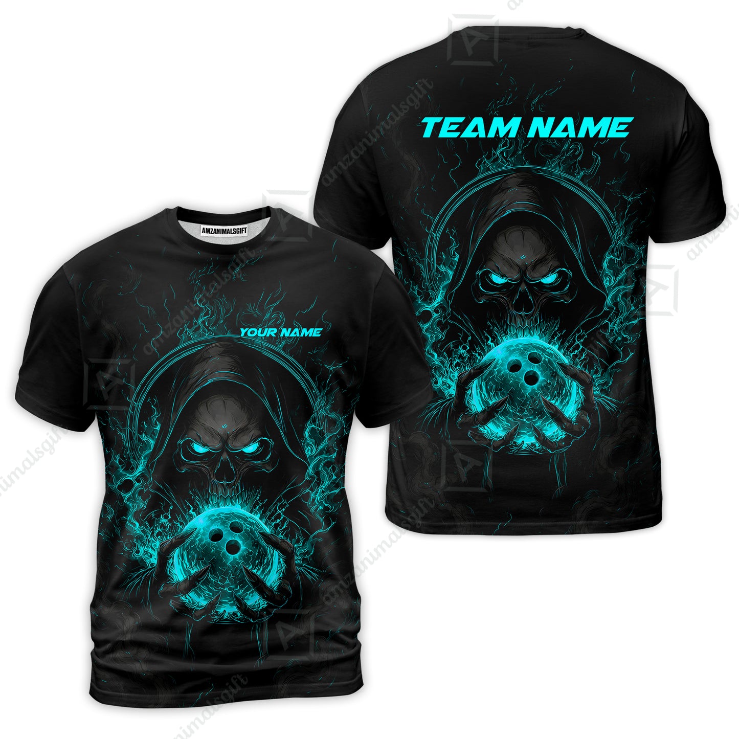 T-Shirt||Cyan