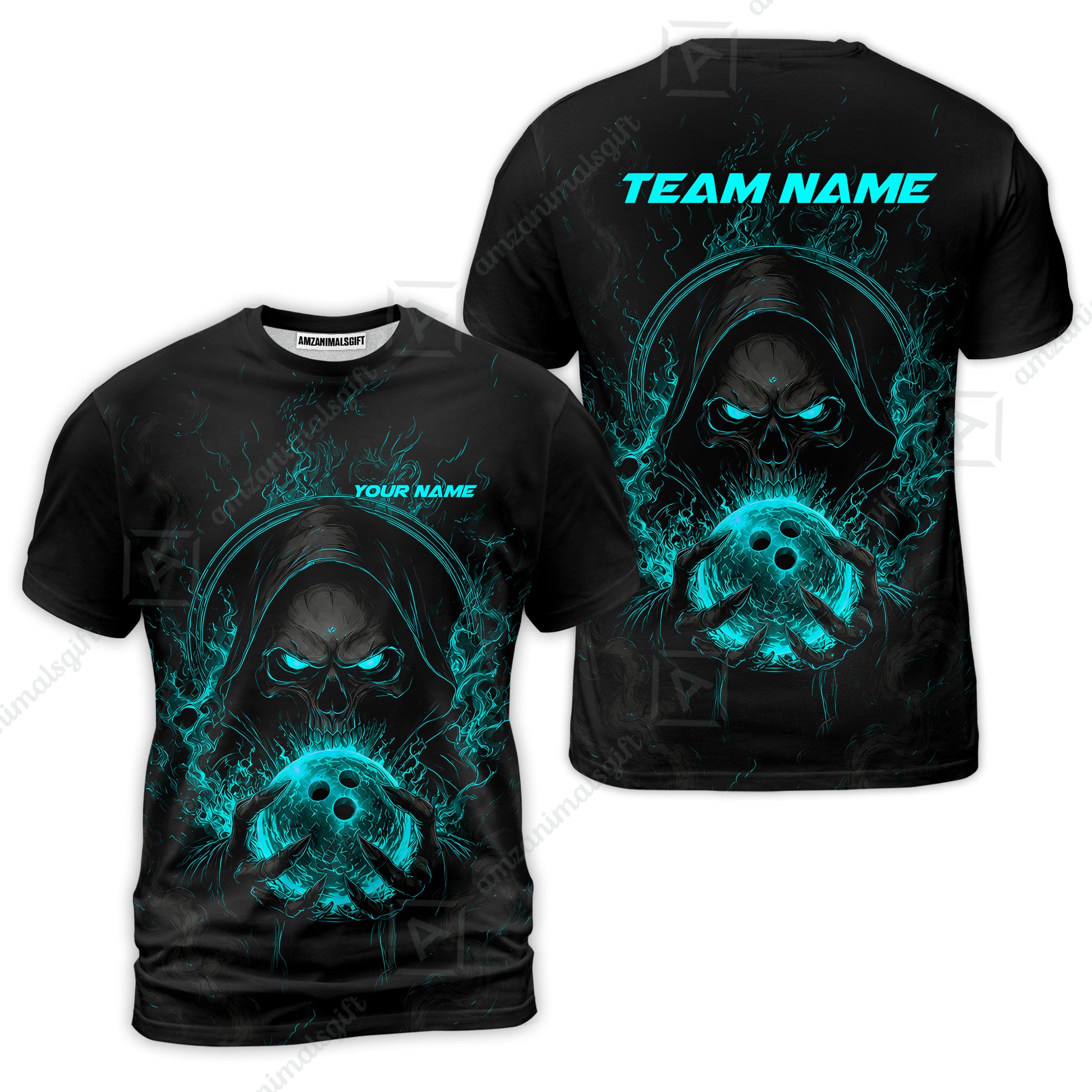T-Shirt||Cyan