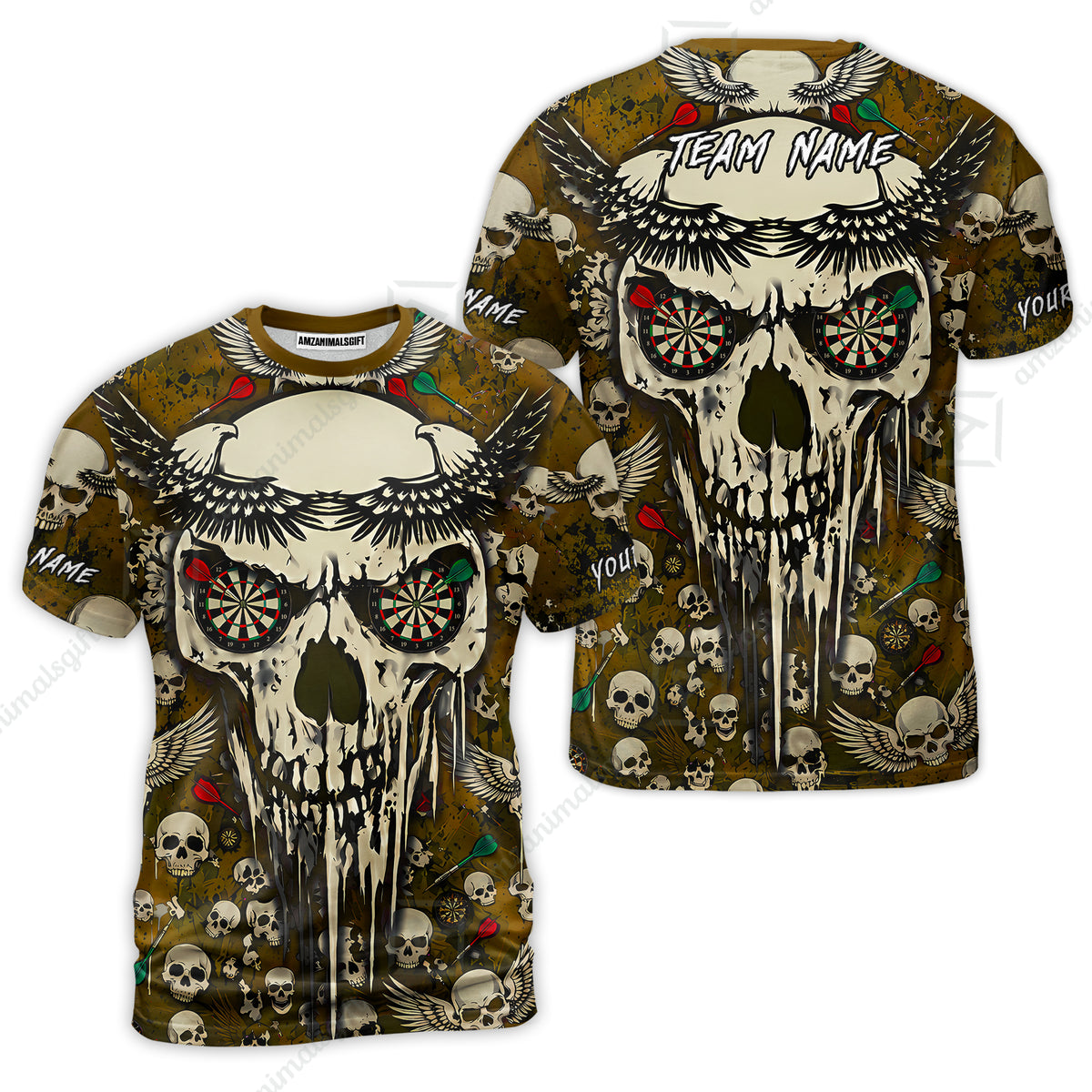 T-Shirt||Olive Brown