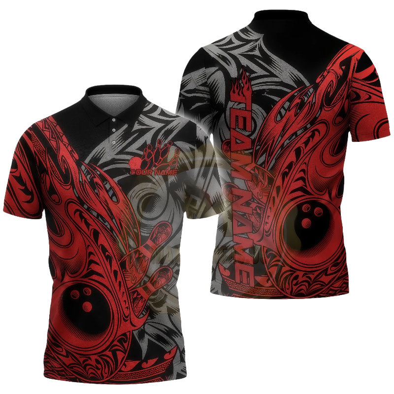 Tribal Bowling Ball Graphic Unisex Polo