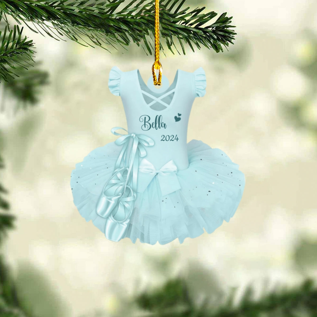 Personalized Ballet Dress Flat Acrylic Ornament, Meaningful Ornament Gifts For Ballet Dancers, Ballerina, Daughter