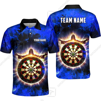 Custom Darts Team Jersey, Personalized Heavenly Strike Dart Polo Shirt For Players With Name & Team Name