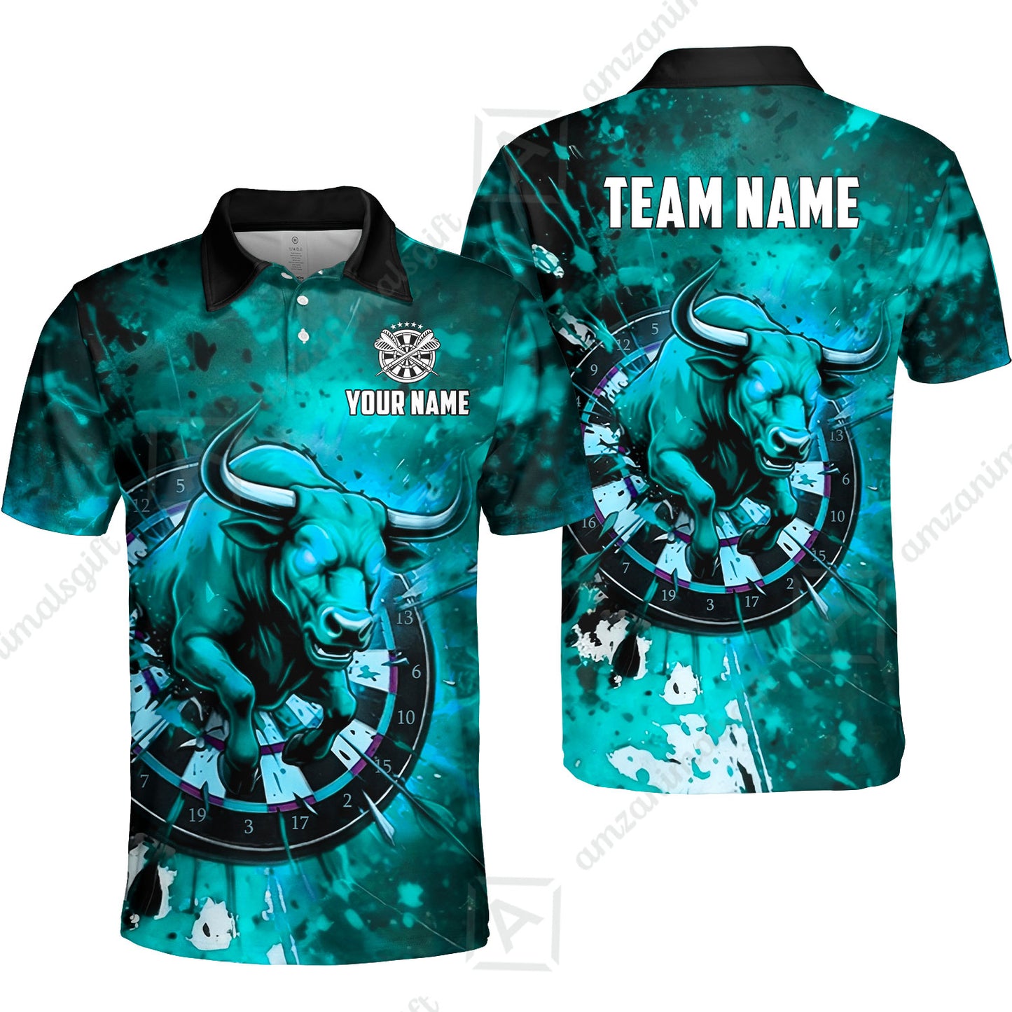Custom Darts Team Jersey, Personalized Raging Bull Jersey Shirt For Players With Name & Team Name