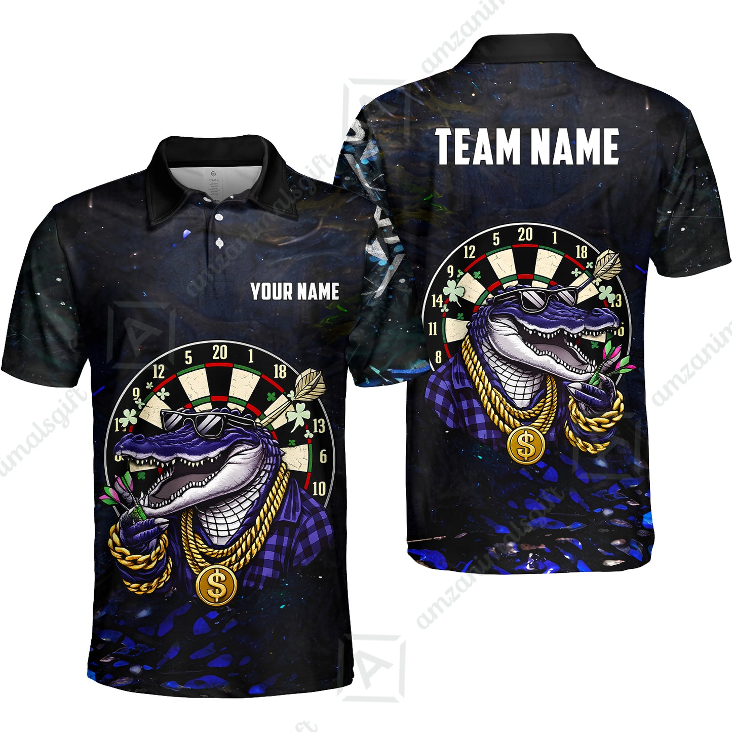Custom Darts Team Jersey, Personalized Alligator Dart Jersey Shirt For Players With Name & Team Name