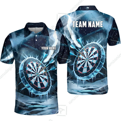 Custom Darts Team Jersey, Personalized Ice Strike Darts Polo Shirt For Players With Name & Team Name