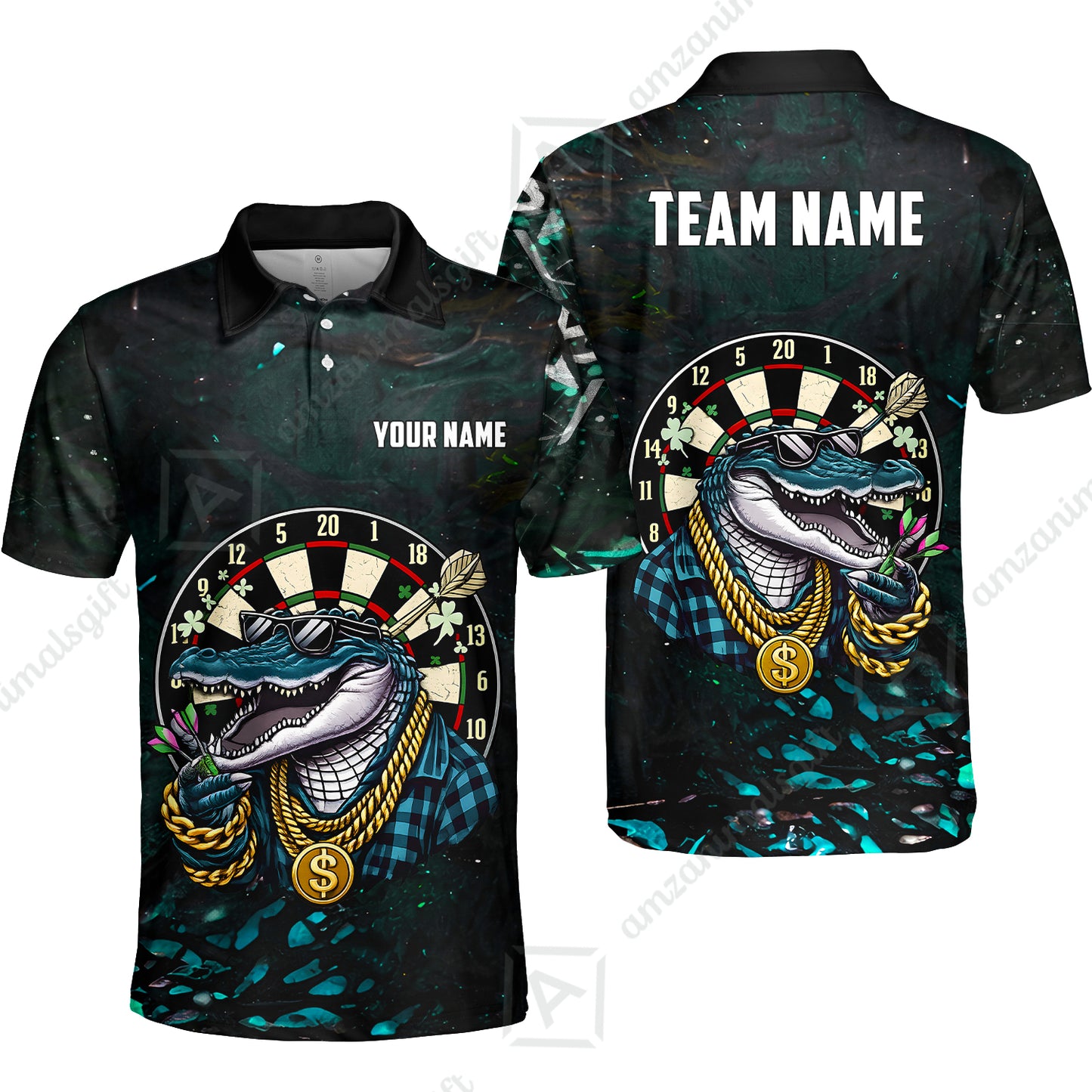 Custom Darts Team Jersey, Personalized Alligator Dart Jersey Shirt For Players With Name & Team Name