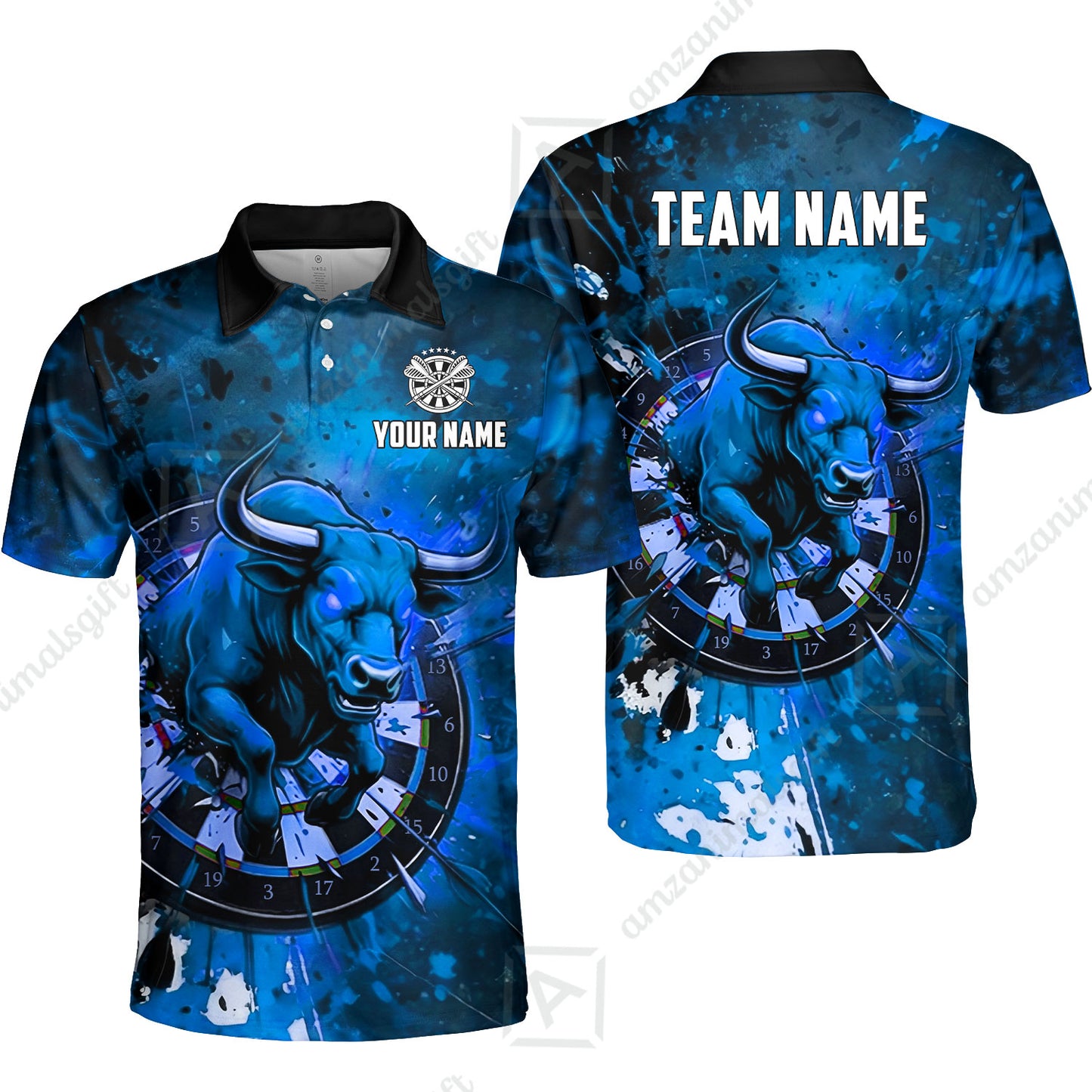 Custom Darts Team Jersey, Personalized Raging Bull Jersey Shirt For Players With Name & Team Name