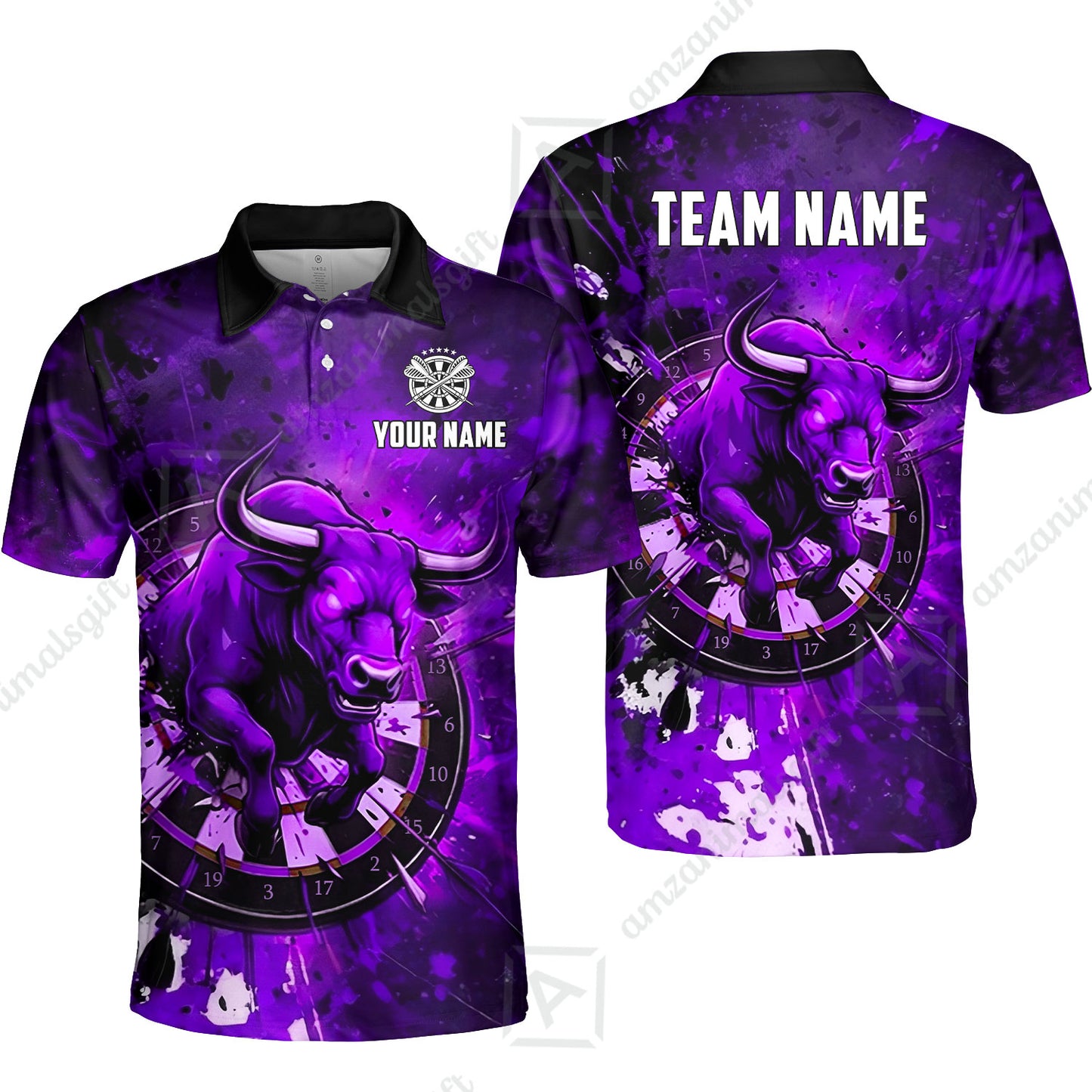 Custom Darts Team Jersey, Personalized Raging Bull Jersey Shirt For Players With Name & Team Name