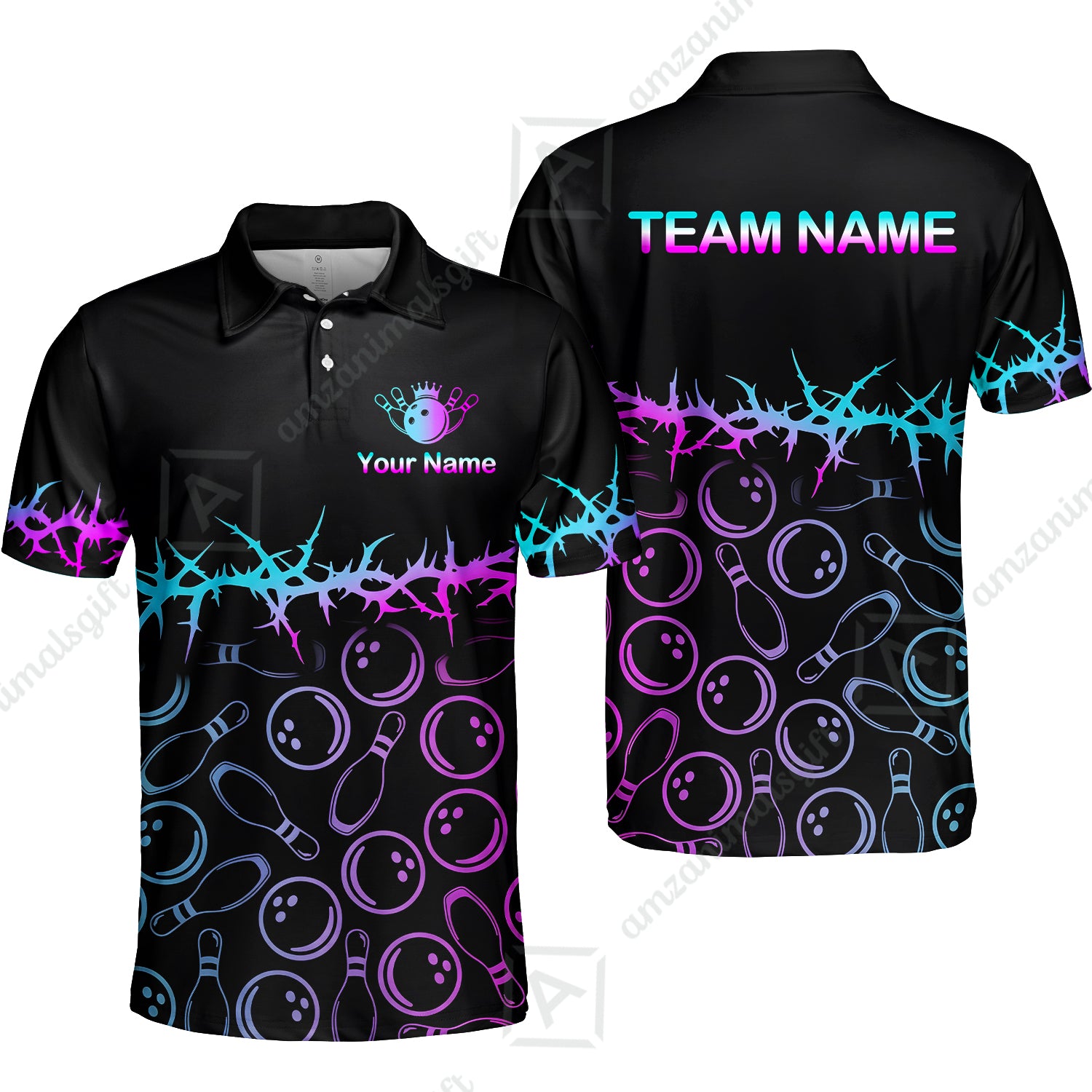 Unisex Polo||Blue - Purple