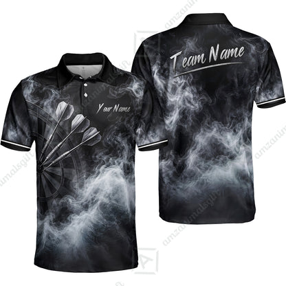 Custom Fog Rolling Darts Jersey, Personalized Name & Team Name, Smoky Dartboard Shirt for Players