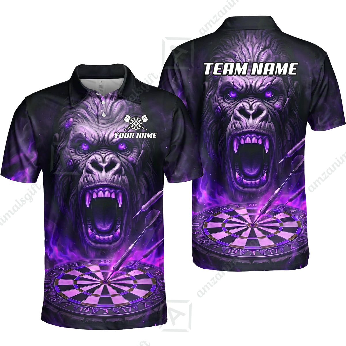 Unisex Polo Shirt||Purple