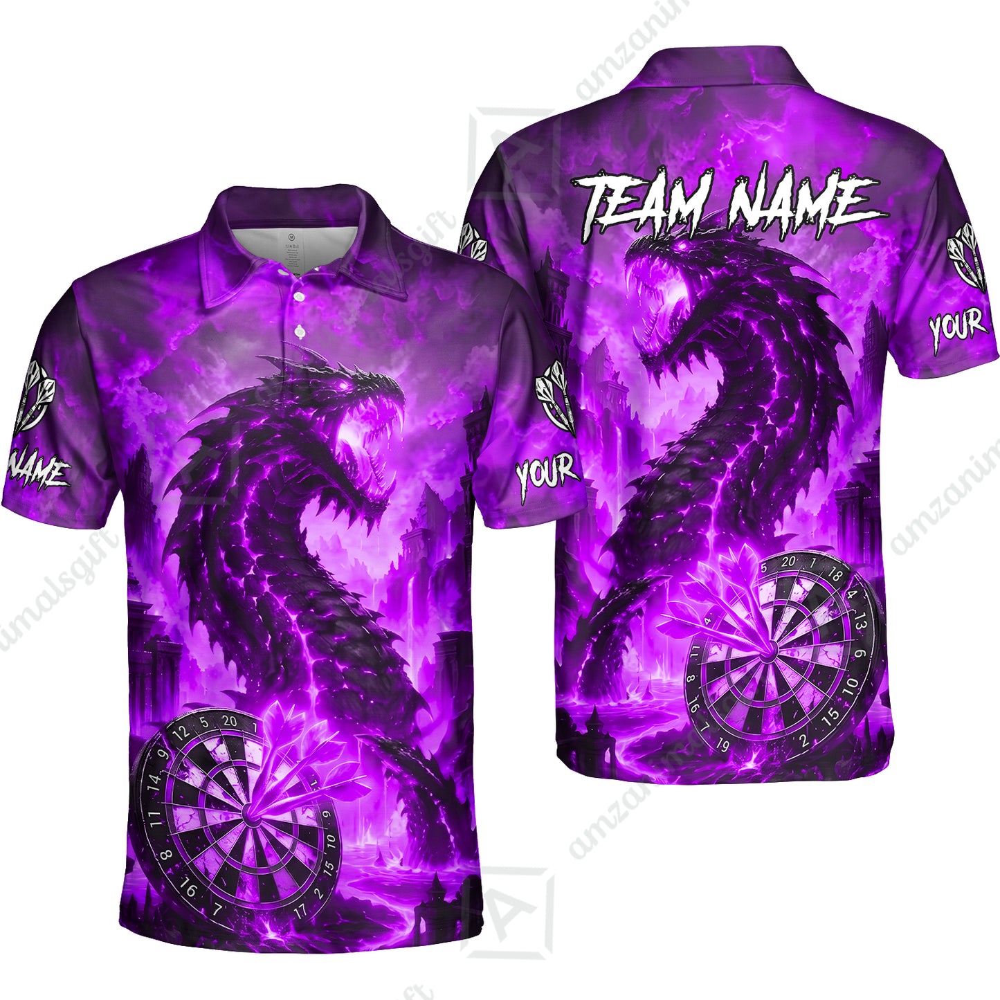 Unisex Polo Shirt||Purple