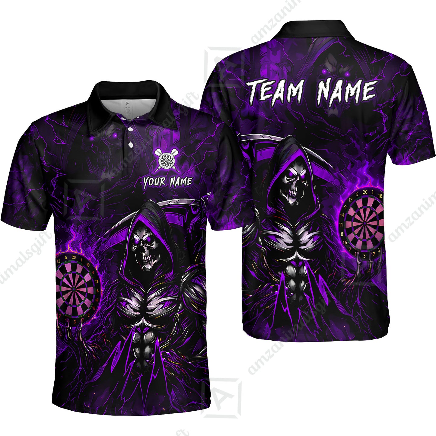Unisex Polo Shirt||Purple