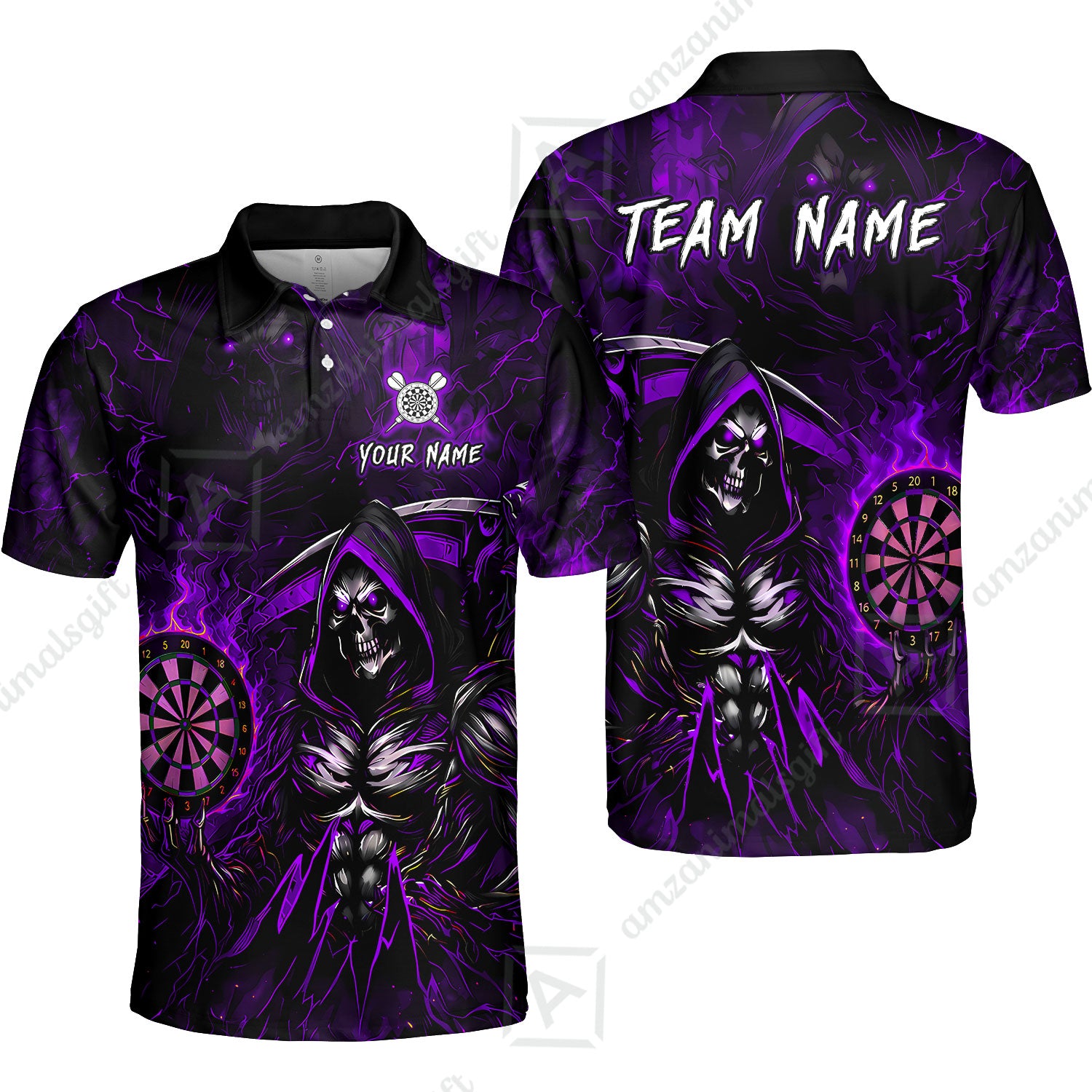 Unisex Polo Shirt||Purple
