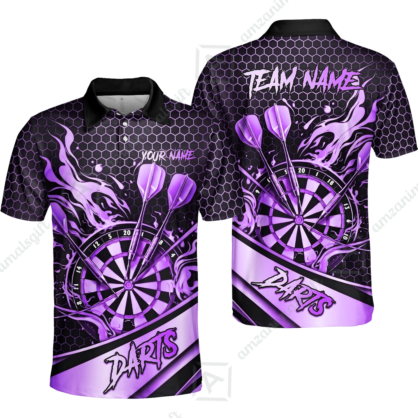 Unisex Polo Shirt||Purple