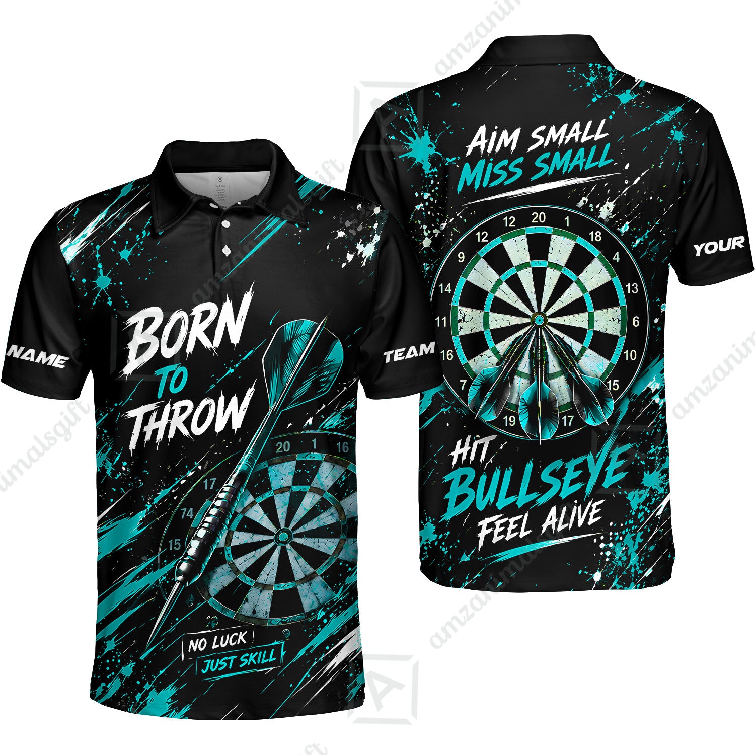 Unisex Polo Shirt||Turquoise