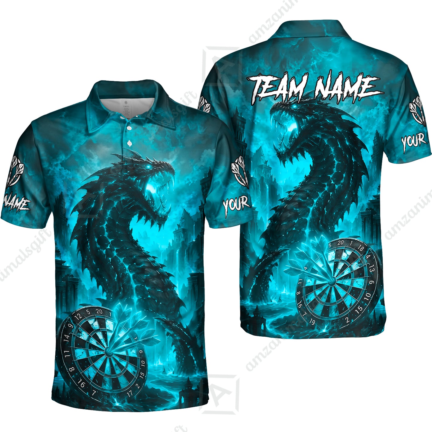 Unisex Polo Shirt||Turquoise