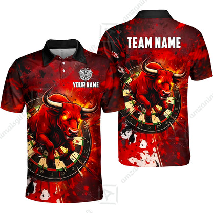 Custom Darts Team Jersey, Personalized Raging Bull Jersey Shirt For Players With Name & Team Name
