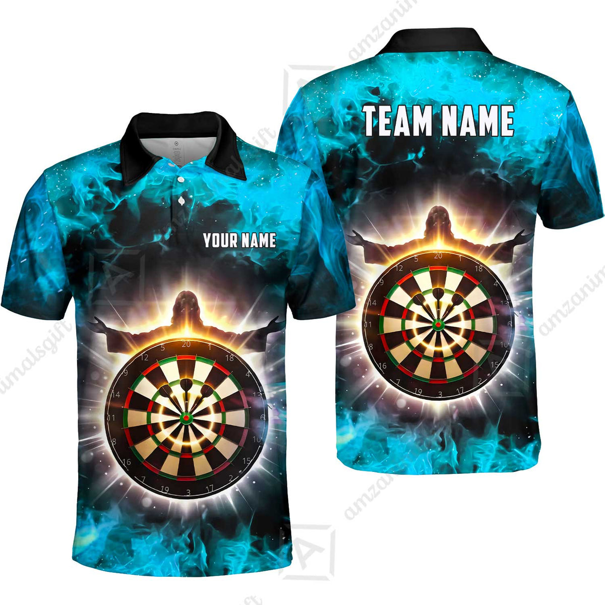 Custom Darts Team Jersey, Personalized Heavenly Strike Dart Polo Shirt For Players With Name & Team Name