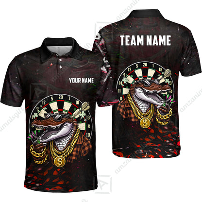 Custom Darts Team Jersey, Personalized Alligator Dart Jersey Shirt For Players With Name & Team Name