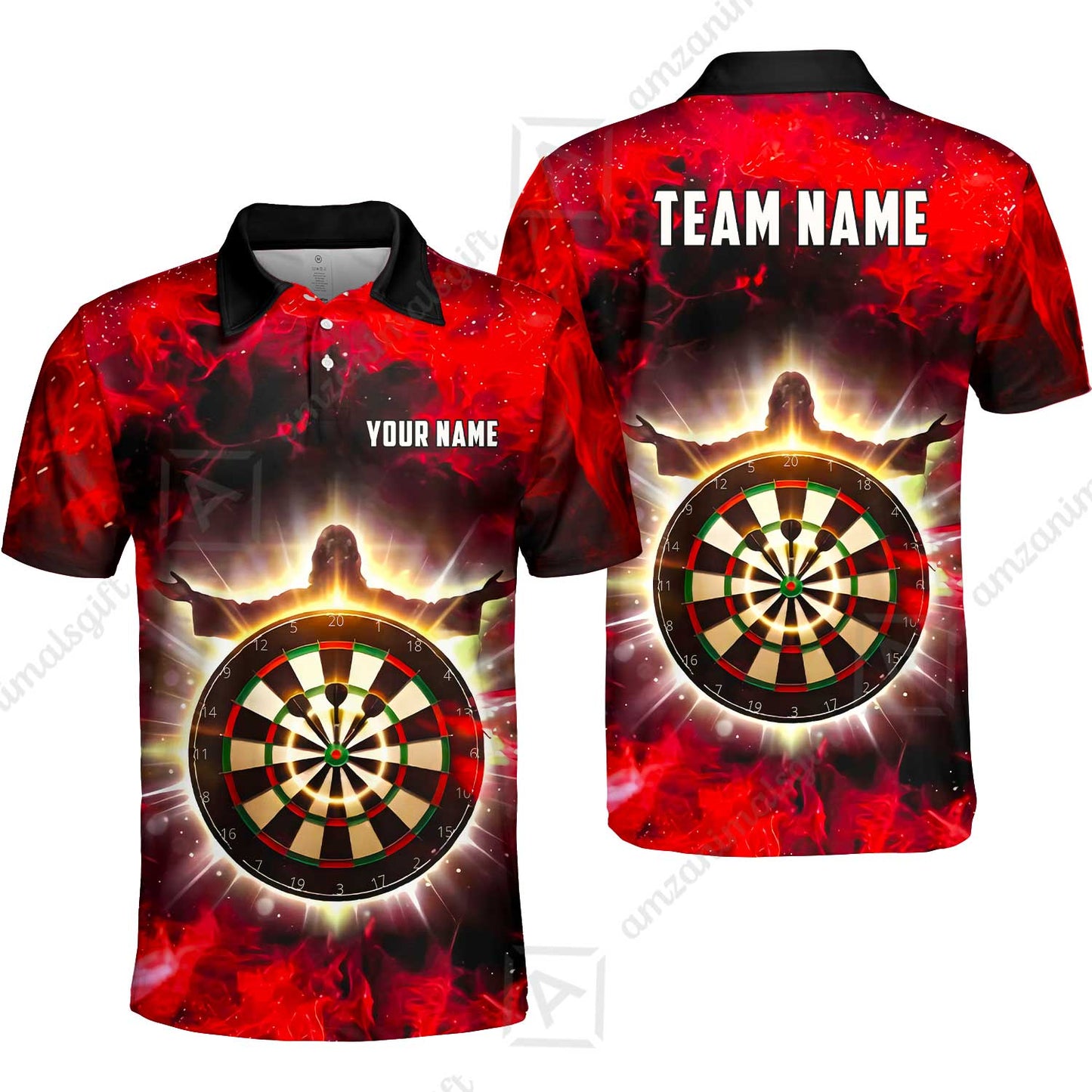 Custom Darts Team Jersey, Personalized Heavenly Strike Dart Polo Shirt For Players With Name & Team Name