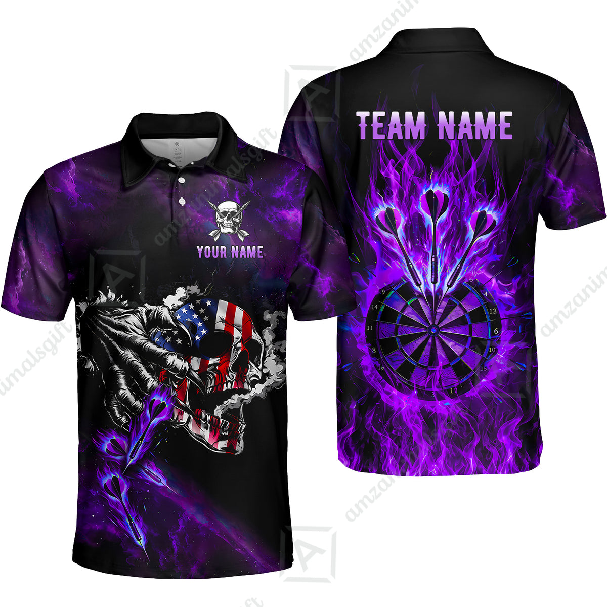 Unisex Polo Shirt||Purple