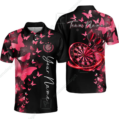 Customized Butterfly Elegant Sparkling Multicolor Darts Jersey, Personalized Name And Team Name For Players