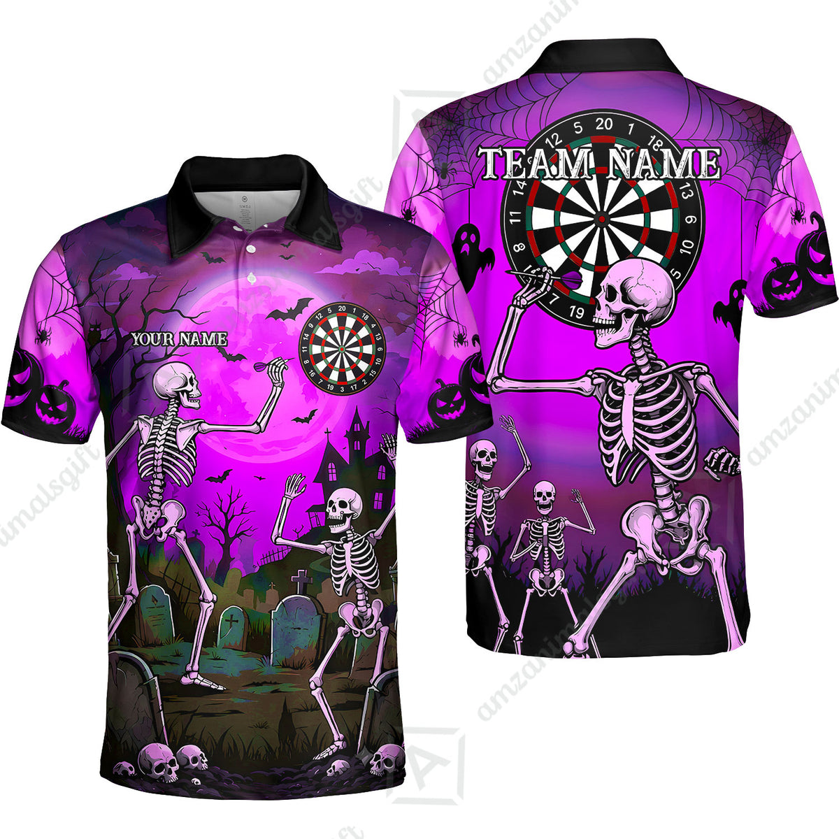 Unisex Polo Shirt||Purple