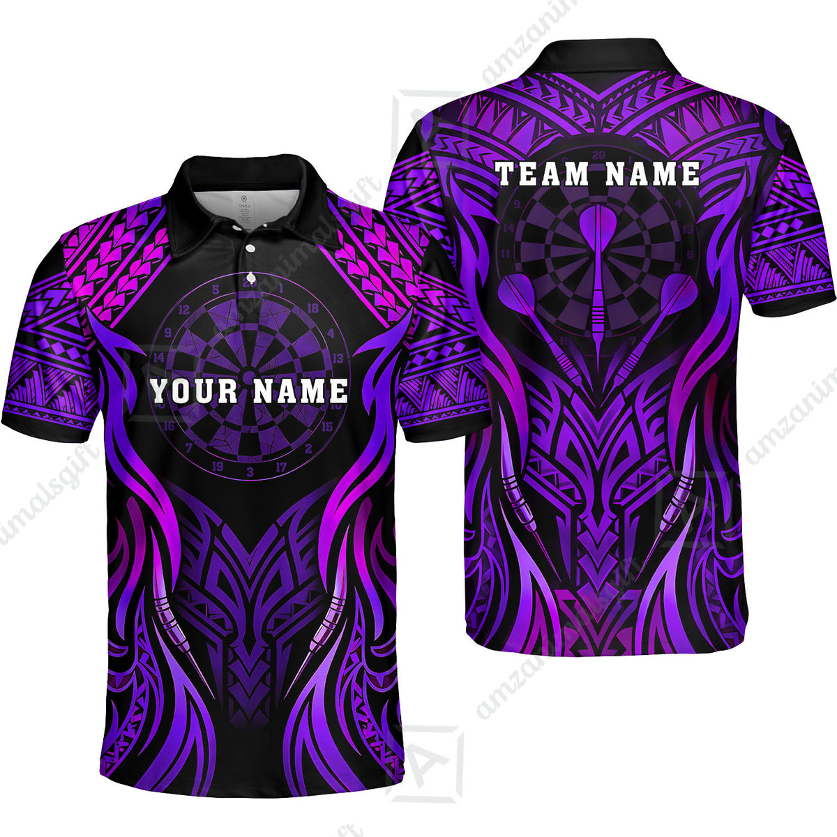 Unisex Polo Shirt||Purple