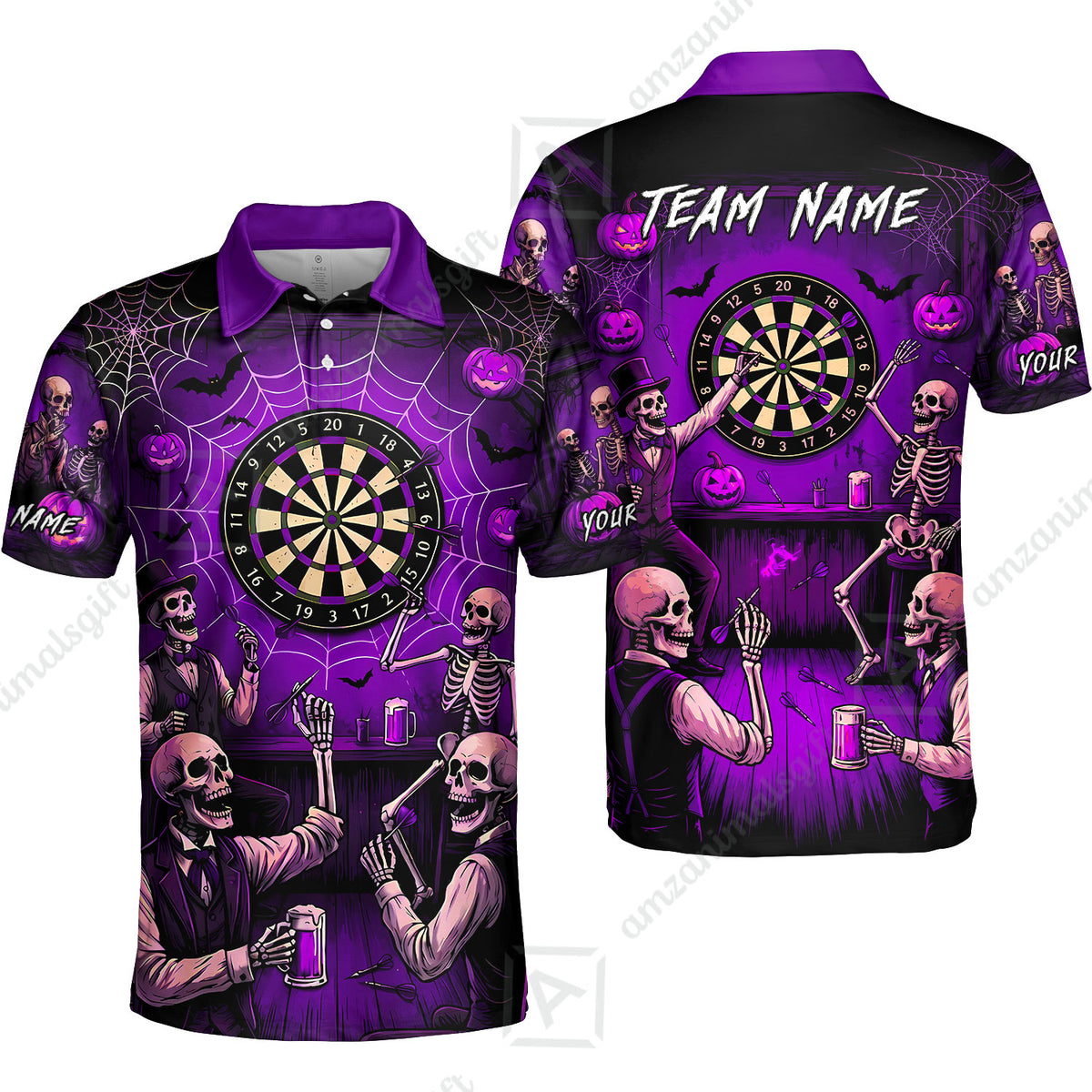 Unisex Polo Shirt||Purple