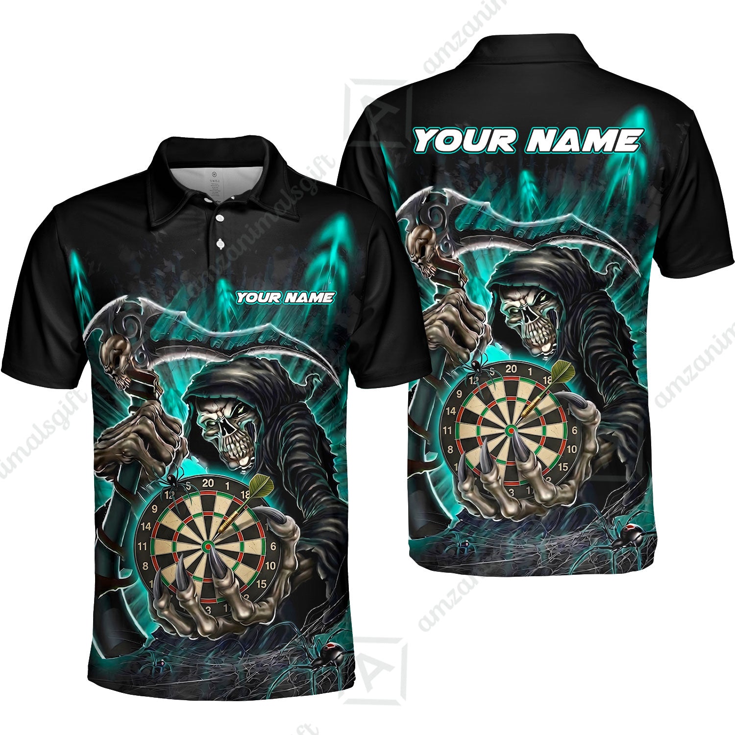 Unisex Polo Shirt||Turquoise