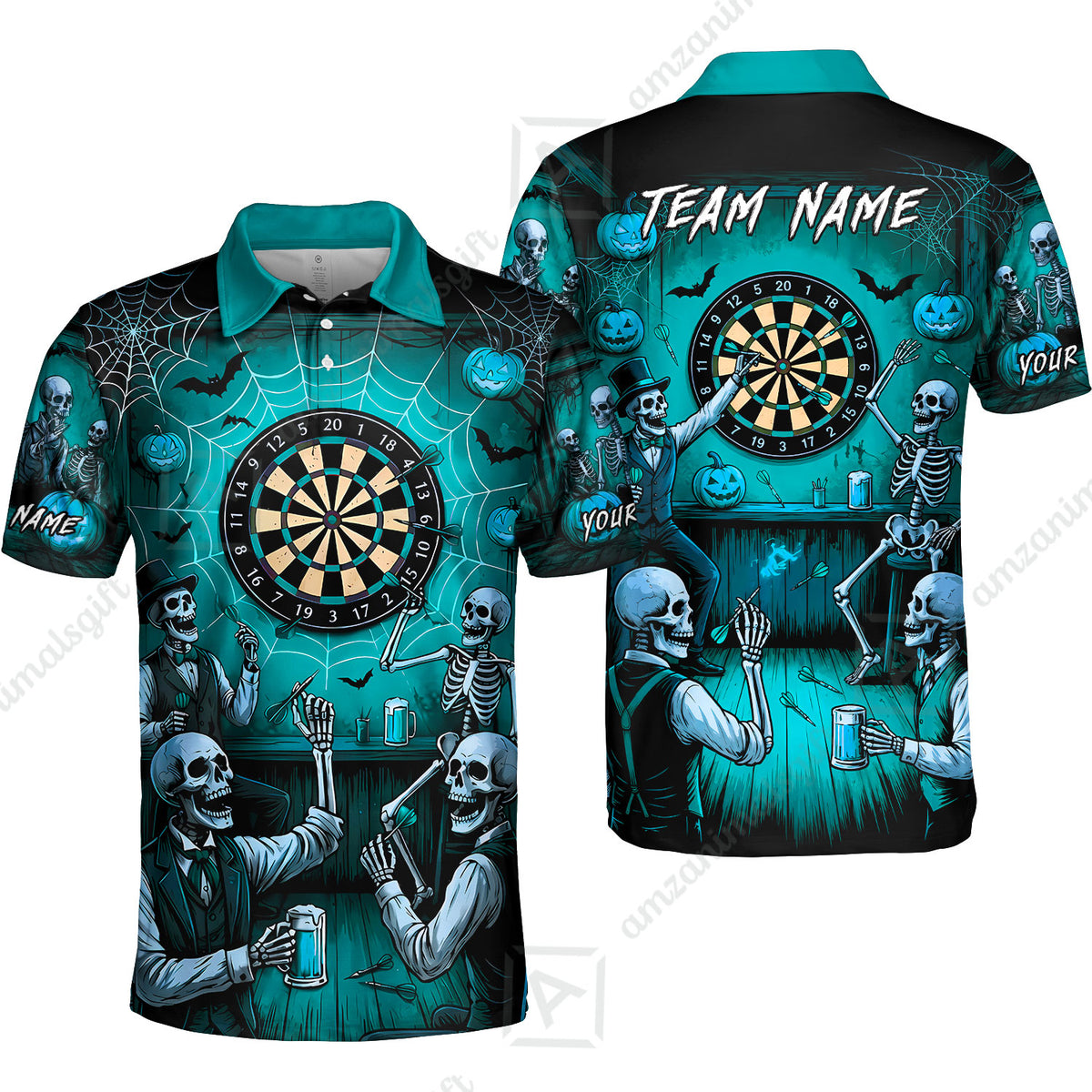 Unisex Polo Shirt||Turquoise