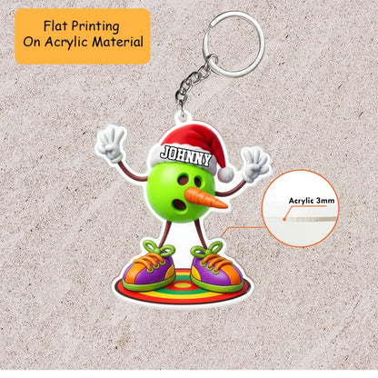 Personalized Bowling Christmas Ornament, Bowler Jumpscare, Custom Ornament Christmas Gift, Keychain Bowling, Car Ornament Bowling