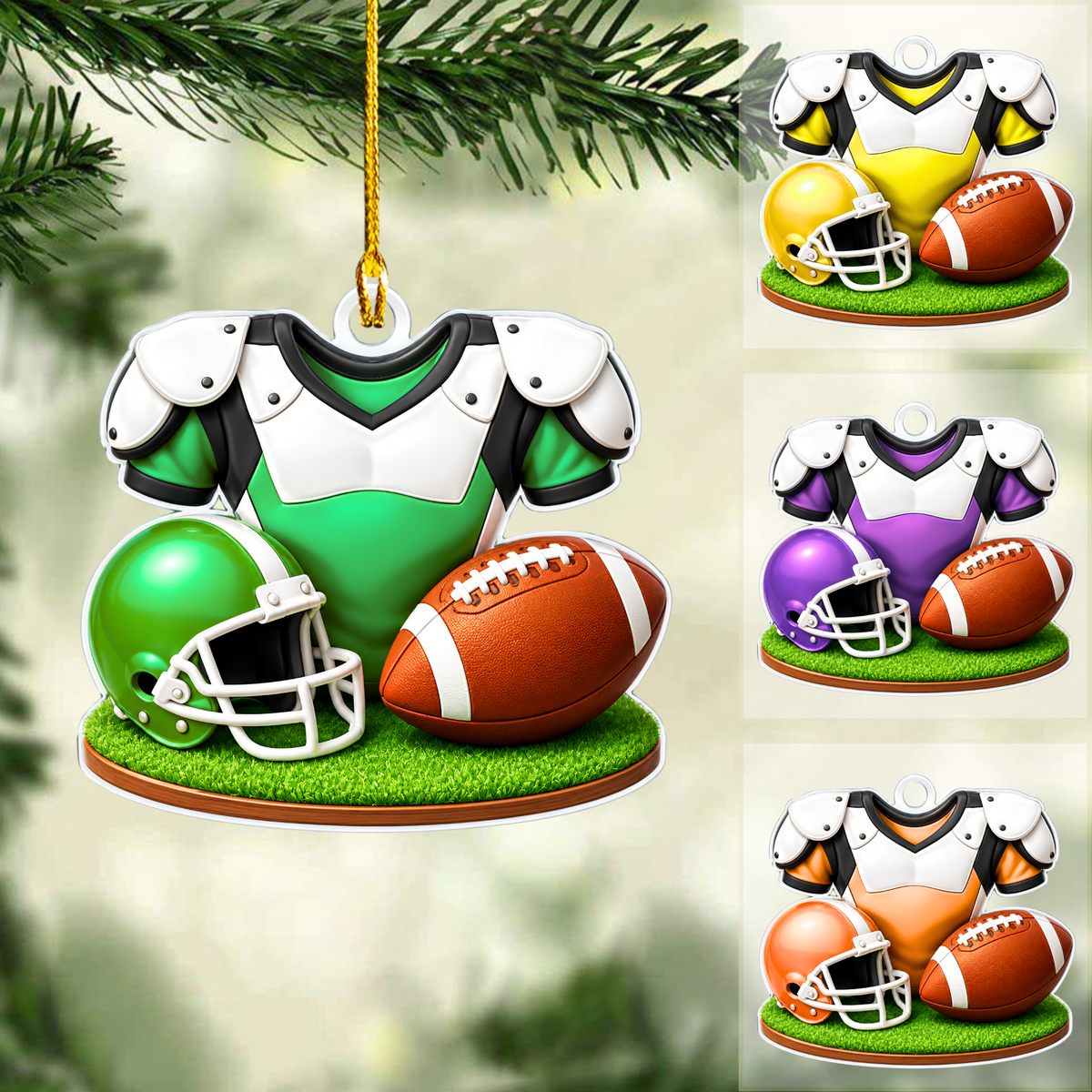 Personalized American Football Christmas Ornament, American Football Things, Custom Ornament Christmas Gift, Keychain American Football, Car Ornament American Football