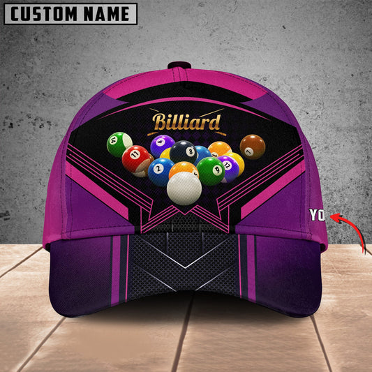 Customized Billiard Cap, Billiard Pool 8 Ball Black And Pink Hats, Best Billiard Pool Hat Cap For Billiard Players Team
