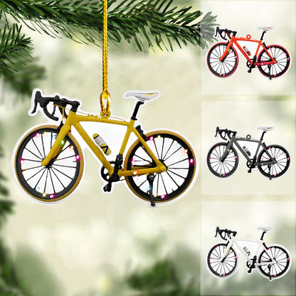 Personalized Bicycle Christmas Ornament, Bicycle Colorful, Custom Ornament Christmas Gift, Keychain Bicycle, Car Ornament Bicycle
