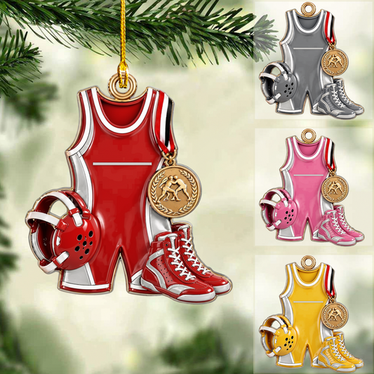 Personalized Wrestling Christmas Ornament, Wrestling Things, Custom Ornament Christmas Gift, Keychain Wrestling, Car Ornament Wrestling