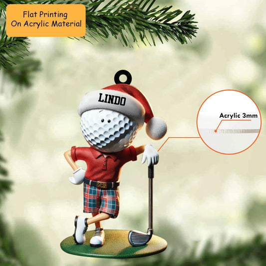 Personalized Golf  Cart  Acrylic Ornament, Golf Keychain, Car Ornament, Christmas Ornament Gifts