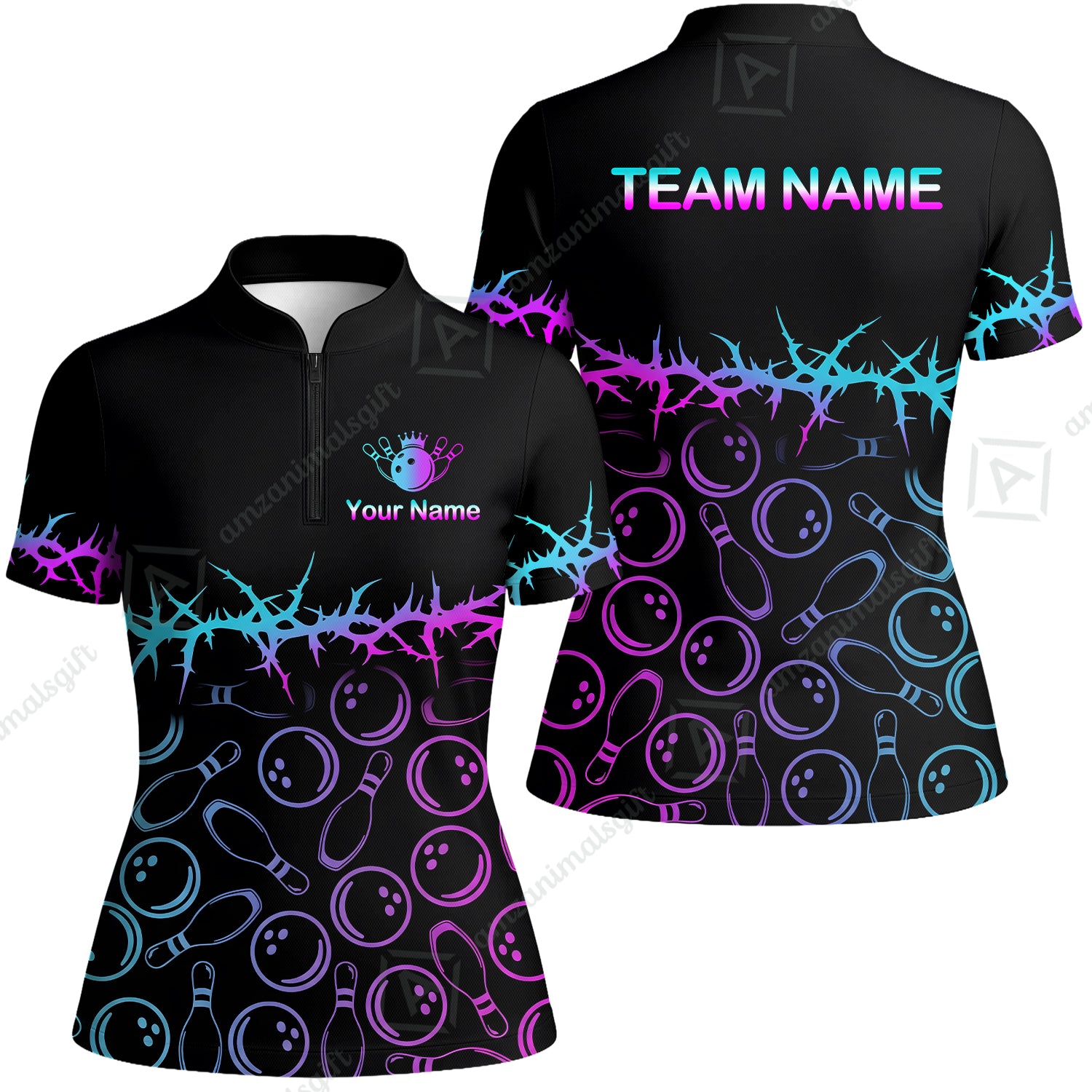 Women Jersey Shirt||Blue - Purple
