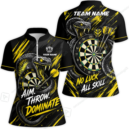 Customized Darts Team Jersey, Personalized Snake Darts Abstract Background Polo Shirt For Players With Name & Team Name