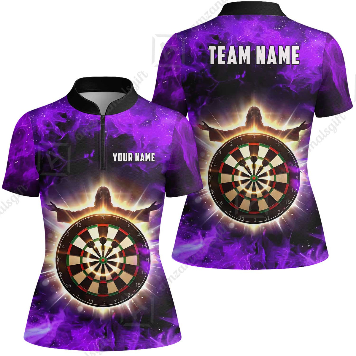 Custom Darts Team Jersey, Personalized Heavenly Strike Dart Polo Shirt For Players With Name & Team Name
