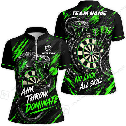 Customized Darts Team Jersey, Personalized Snake Darts Abstract Background Polo Shirt For Players With Name & Team Name