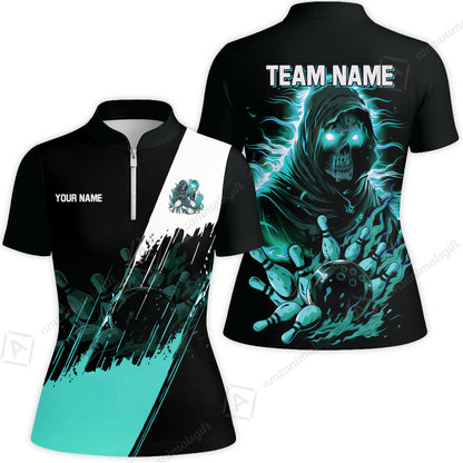 Custom Bowling Jersey Polo Shirt, Glow Reaper Bowling Custom Bowling Jersey Team Shirt For Players With Name & Team Name