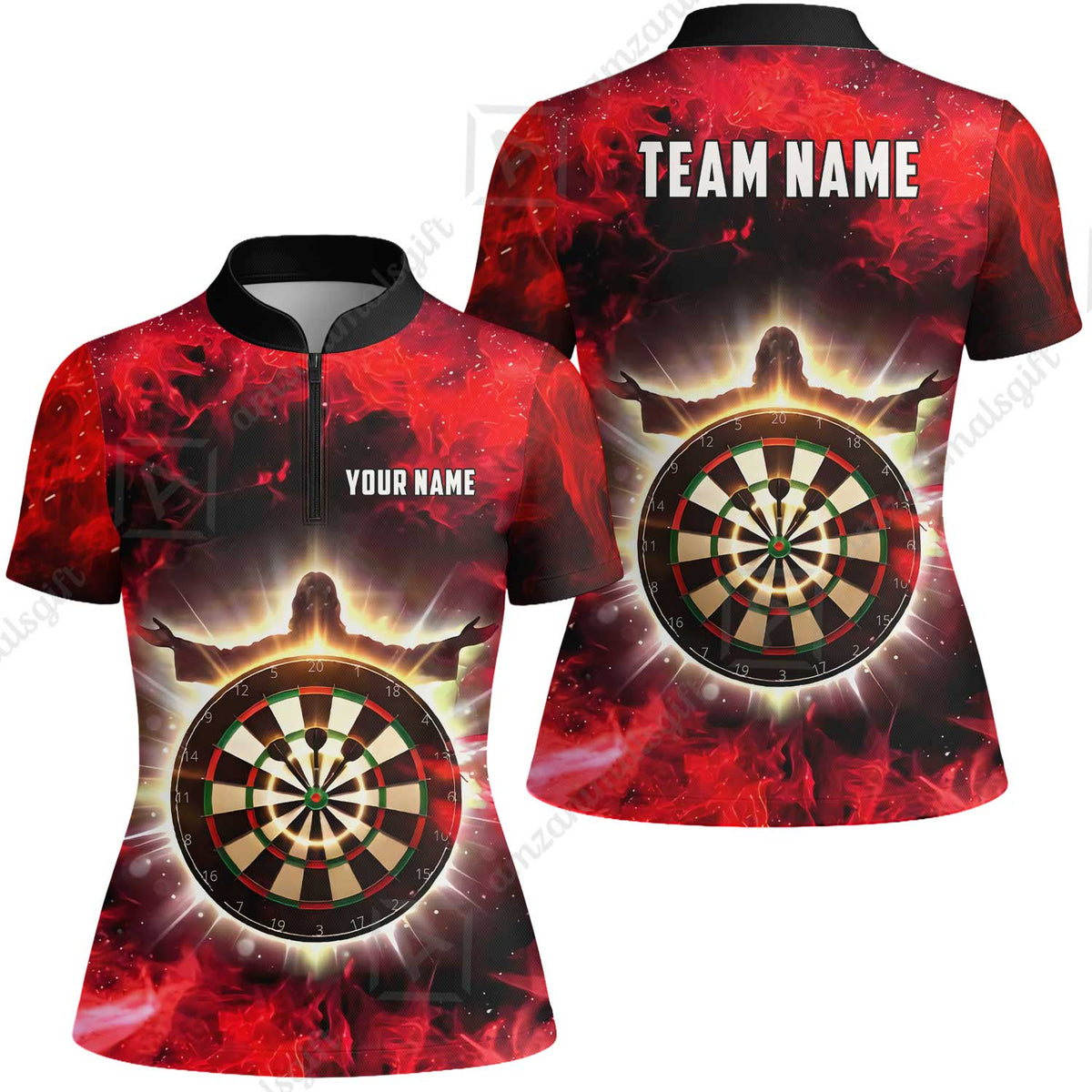 Custom Darts Team Jersey, Personalized Heavenly Strike Dart Polo Shirt For Players With Name & Team Name