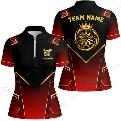 Custom Luxury Golden Crown Darts Jersey Polo Shirt, Custom Luxury Golden Crown Dart Jersey Team Shirt For Players With Name & Team Name
